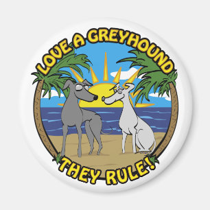 LIEBE EIN GREYHOUND SIE REGELN! MAGNET