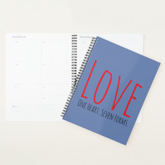 Liebe - Ein Herz. Sieben Formen Planer