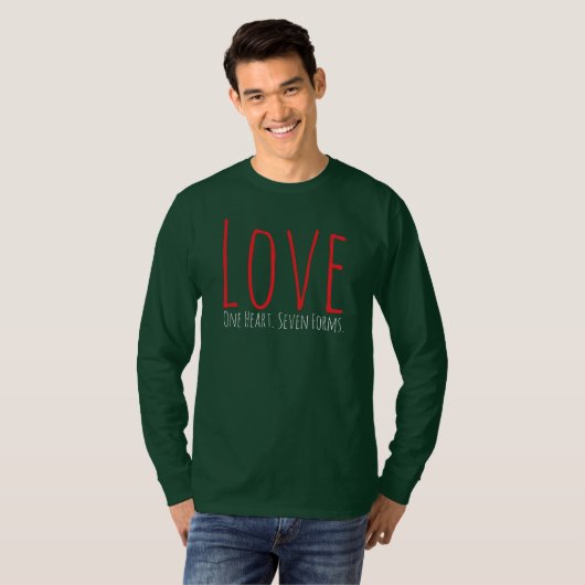 Liebe - Ein Herz. Sieben Formen T-Shirt (Vorne ganz)