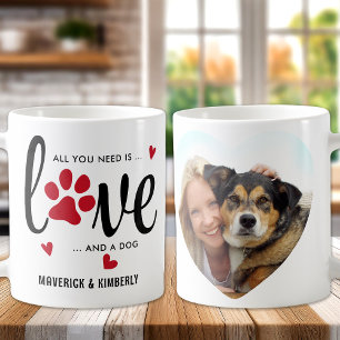 Liebe & ein Hund nach Maß Niedliches Herz Haustier Kaffeetasse