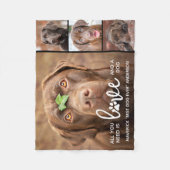 LIEBE & ein Hund Personalisierter Hund Lover FotoC Fleecedecke (Vorderseite)