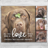 LIEBE & ein Hund Personalisierter Hund Lover FotoC Fleecedecke