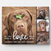LIEBE & ein Hund Personalisierter Hund Lover FotoC Fotoplatte (Vorderseite)