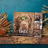 LIEBE & ein Hund Personalisierter Hund Lover FotoC Fotoplatte (Seite)