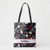 Liebe ein Krankenschwester-Kunst-Schwarz-Name Tasche (Vorderseite)