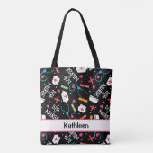 Liebe ein Krankenschwester-Kunst-Schwarz-Name Tasche (Rückseite)