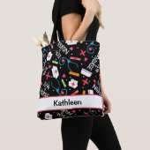 Liebe ein Krankenschwester-Kunst-Schwarz-Name Tasche (Von Nahem)