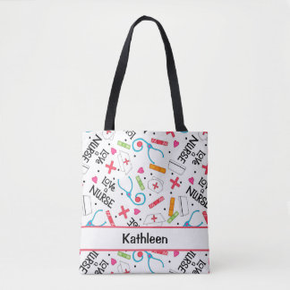 Liebe ein Krankenschwester-Kunst-weißes Tasche