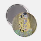 Liebe: Ein Kuss in Gold von Klimt Magnet (Vorderseite/Rückseite)