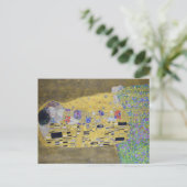 Liebe: Ein Kuss in Gold von Klimt Postkarte (Stehend Vorderseite)