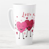 Liebe ein letzter Spaß Happy Hört rosa und rot Milchtasse (Linke Ecke)