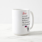Liebe - ein lustiges Gedicht für jemand Sie Liebe Kaffeetasse (VorderseiteRechts)
