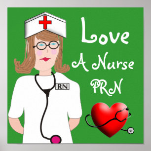 Liebe ein Plakat der Krankenschwester-PRN