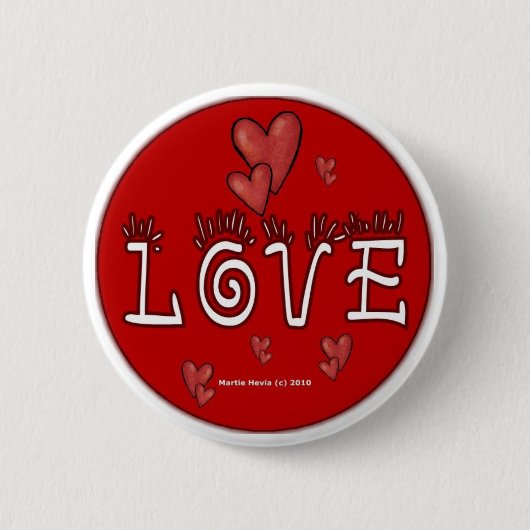 Liebe - Ein positives Wort Button (Vorderseite)