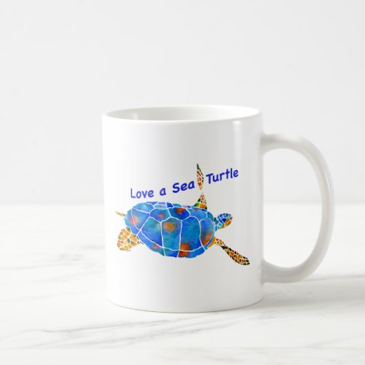 Liebe ein Seeschildkröte-Kaffeetasse Kaffeetasse (Rechts)