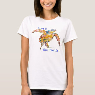 Liebe ein Seeschildkröte-T-Shirt T-Shirt