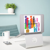 LIEBE EINANDER AUFKLEBER (Laptop auf Schreibtisch)