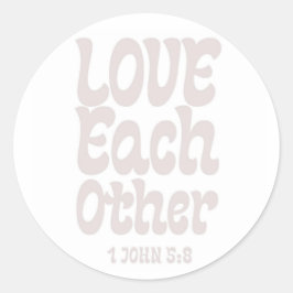 Liebe einander Aufkleber, Einladung Hochzeit, Glau Runder Aufkleber