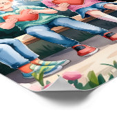 Liebe einander Christliches Kinderzimmer Mauer Kun Poster (Ecke)