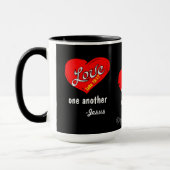 Liebe einander gotGod316.com Jesus Tasse (Links)