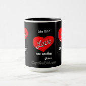 Liebe einander gotGod316.com Jesus Tasse (Zentrum)