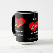 Liebe einander gotGod316.com Jesus Tasse (Vorderseite Links)