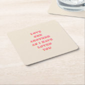 Liebe einander John 13 34 Bible Verse Scripture Rechteckiger Pappuntersetzer (angewinkelt)