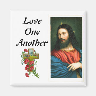 Liebe einander mit Jesus Christus Image Magnet
