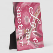 Liebe einander - Rhodochrosite Fotoplatte (Seite)