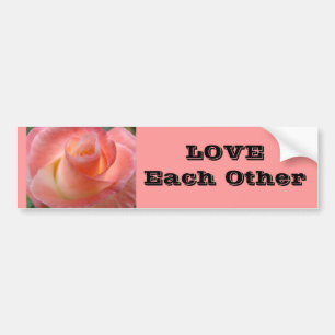 LIEBE einander rosa Rosa Autoaufkleber Slogans