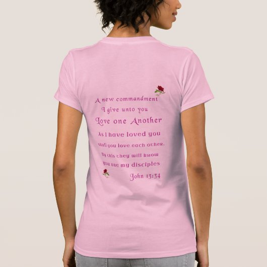 Liebe einander, wie ich Sie 2 Seiten geliebt habe T-Shirt (Rückseite)