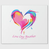 Liebe eine andere Bibel Verse John 1334 Geschenkpapier (Flach)