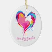 Liebe eine andere Bibel Verse John 1334 Keramik Ornament (Rechts)