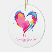 Liebe eine andere Bibel Verse John 1334 Keramik Ornament (Links)