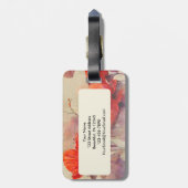 Liebe Eine andere Bibel Verse Rote Lila Blüte Gepäckanhänger (Rückseite vertikal)