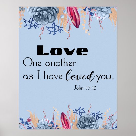 Liebe Eine andere Bibelverse Poster (Vorne)