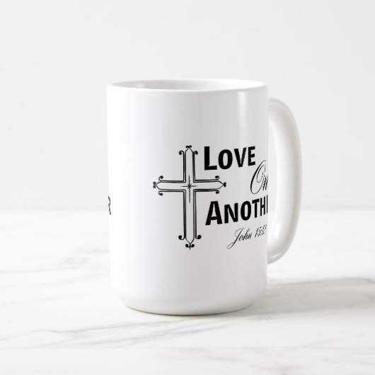 Liebe eine andere Cross-Coffee-Tasse Kaffeetasse (VorderseiteRechts)