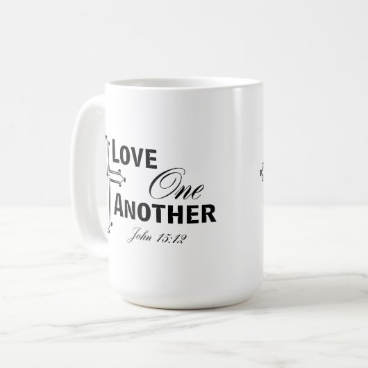 Liebe eine andere Cross-Coffee-Tasse Kaffeetasse (Vorderseite Links)