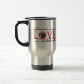 Liebe eine Dackel-Reise-Tasse Reisebecher (Links)