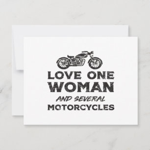 Liebe eine Frau und mehrere Motorräder Essential Feiertagskarte