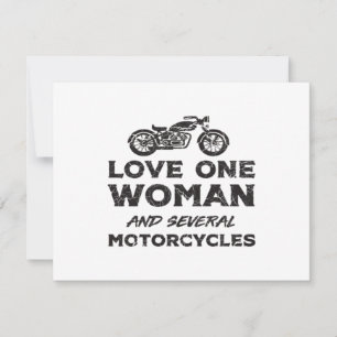 Liebe eine Frau und mehrere Motorräder Essential Save The Date