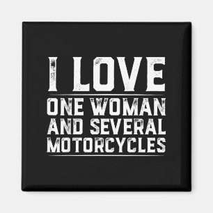 Liebe eine Frau und mehrere Motorräder Motorrad Magnet
