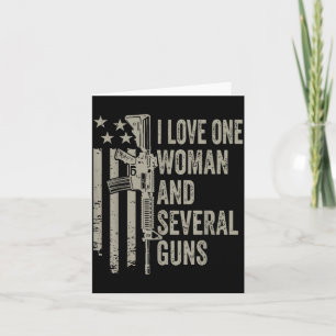 Liebe eine Frau und mehrere Waffen, lustiger Ehema Karte