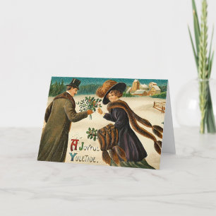 Liebe - Eine fröhliche Yuletide - Weihnachtskarte Feiertagskarte