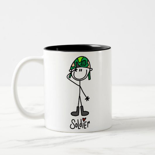 Liebe eine Soldat-Tasse Zweifarbige Tasse (Links)