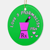 Liebe eine Weihnachtsverzierung des Apotheker-PRN Keramikornament (Links)