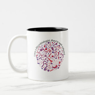 Liebe einen Mikrobiologen Zweifarbige Tasse