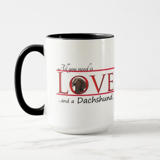 Liebe einer Dackel Tasse (Links)