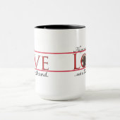 Liebe einer Dackel Tasse (Zentrum)