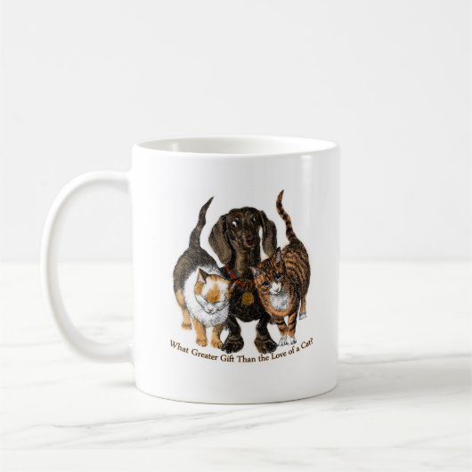 Liebe einer Katze Kaffeetasse (Links)